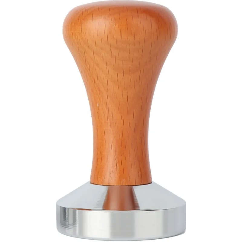 

51/53/58MM Professional Espresso Coffee Tamper,Wood Handle Powder Hammer Pressure Tamper Coffee Tools