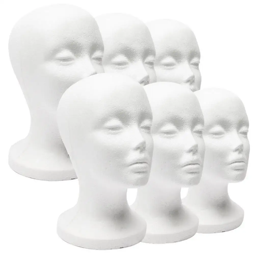 

1pcs Female Styrofoam Foam Mannequin Manikin Head Model Hat Glasses Display Foam Mannequin Head Model Hat Wig Display Stand Rack