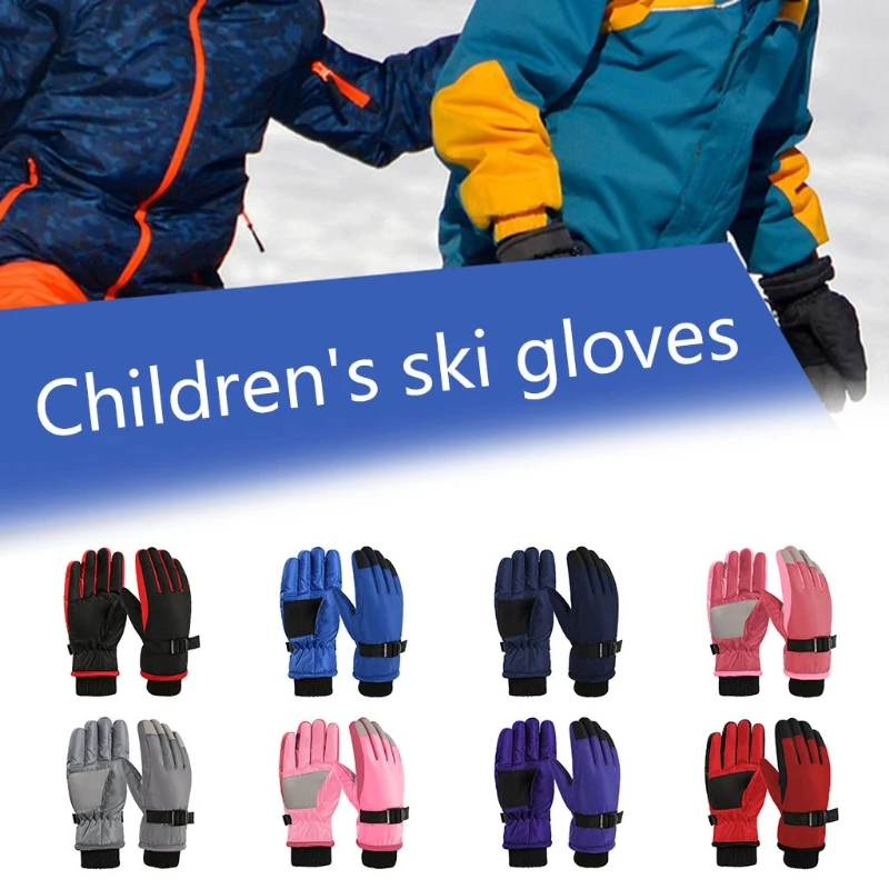 

Children Skiing Cycling Gloves Thick Warm Mittens Waterproof Snowboard Gloves