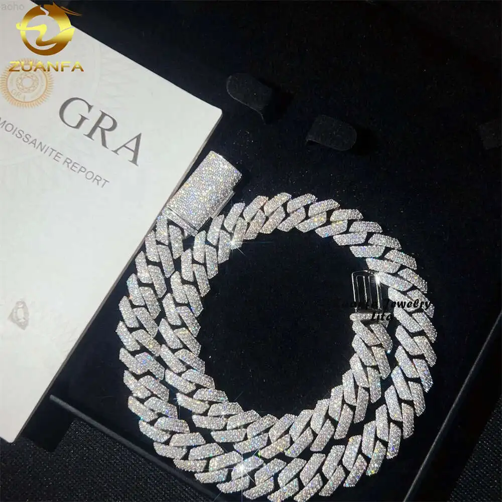 Распродажа низкая цена твердый тяжелый хип-хоп 14 мм серебро 925 пробы муассанит