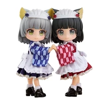 14cm catgirl maid sakura anime figure catgirl maid yuki action figure collection model doll toys with real fabric clothes