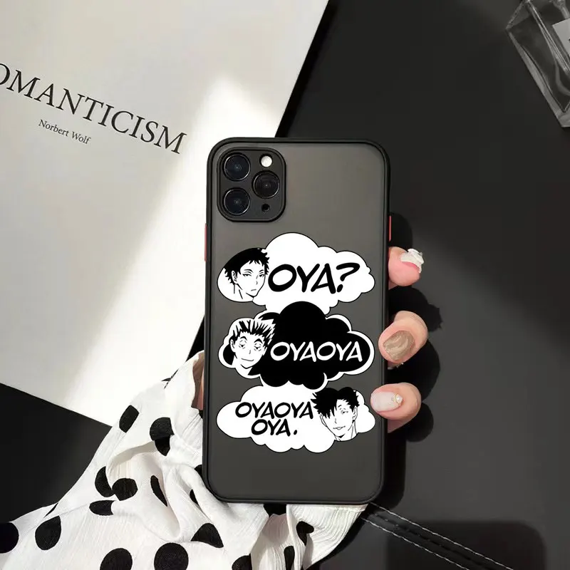 Чехлы для телефонов Oya Haikyuu матовые для iPhone 12 13 Mini 11 12 13 Pro XR XS Max 6 6s 7 8 Plus прозрачная задняя крышка из поликарбоната с рисунком аниме (art.: 3920bca61df56) - 3920bca61df56