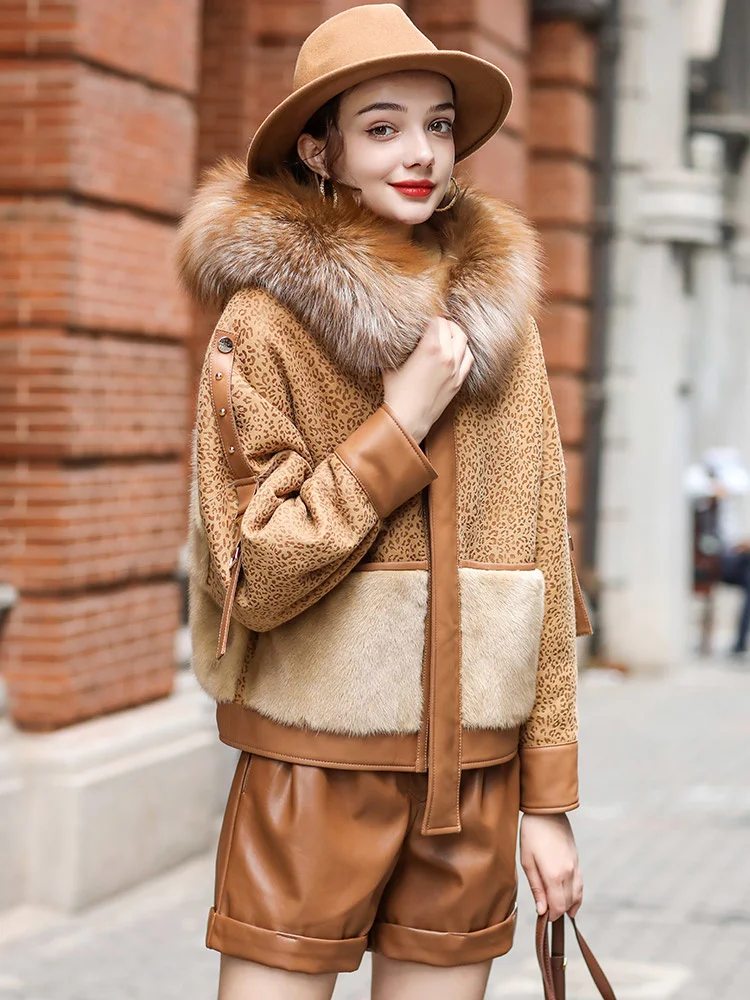 Зимние товары высококачественное Женское пальто из овечьего меха модное меховое