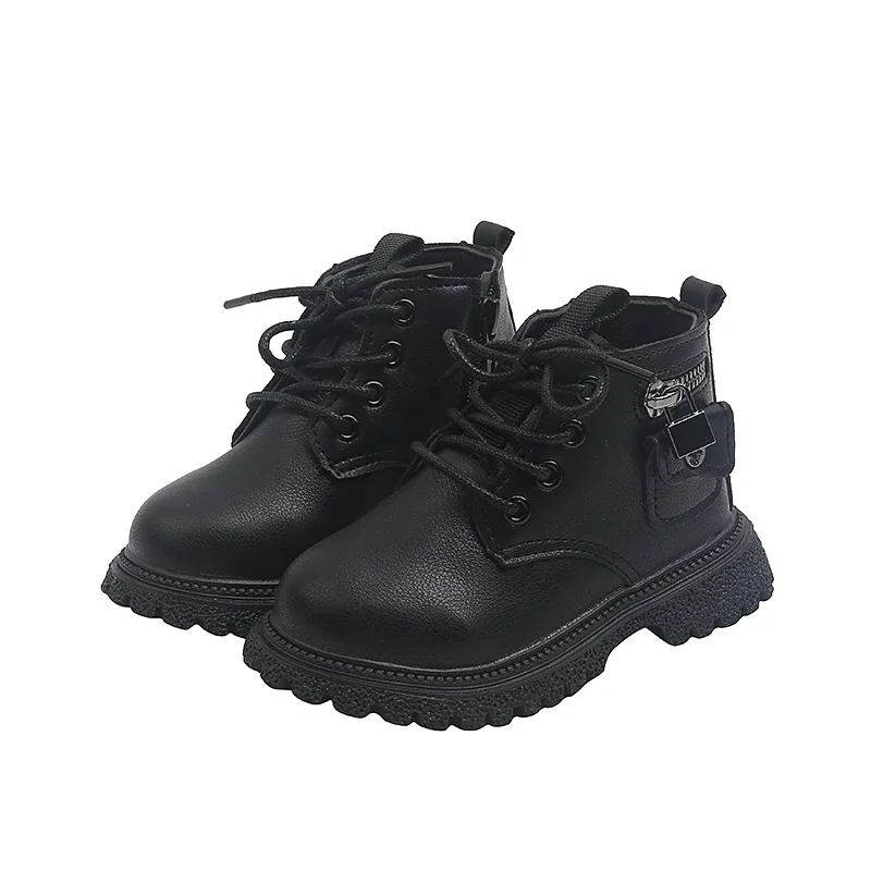 Мотоботинки для девочек Новинка осени-зимы 2022 ботинки маленьких мальчиков