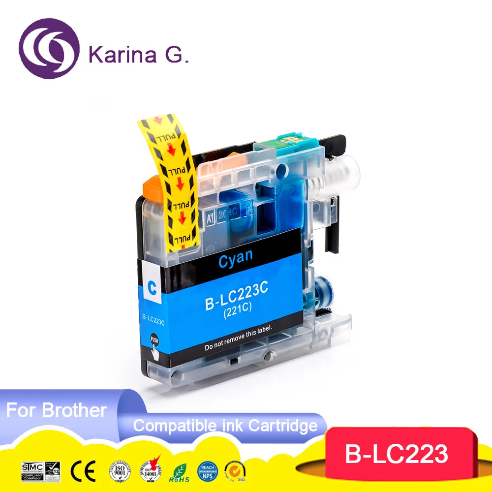 6 шт. совместимых чернильных картриджей для Brother LC223 LC221 | Компьютеры и офис