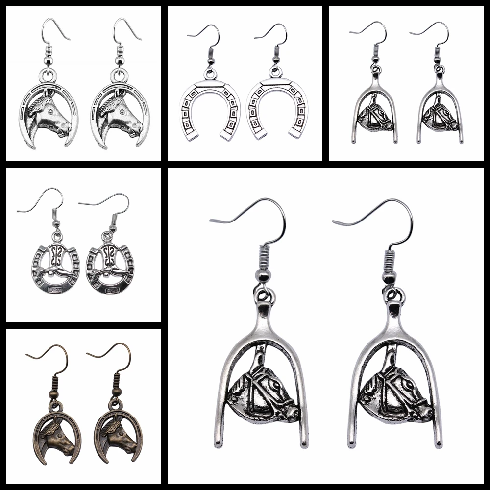 Новинка модные серьги ручной работы в виде подковы на удачу подвески лошади