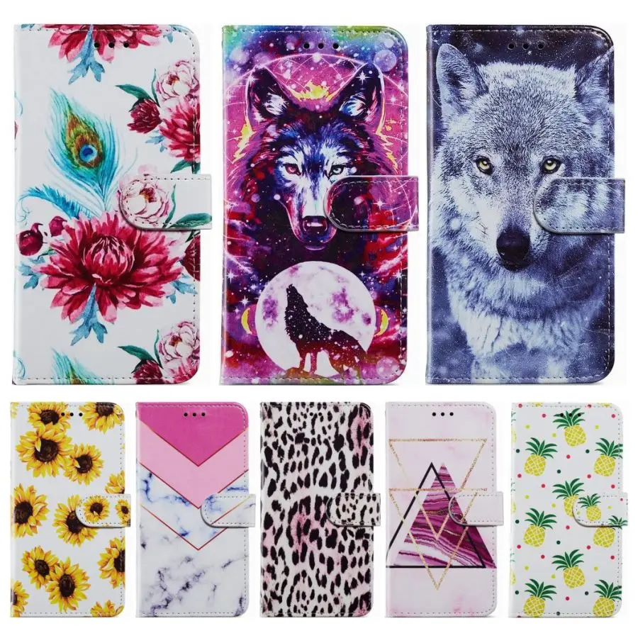 

Cover Case For Huawei Honor 9A 10X 10 9 Lite 8S 8A 9S X8 X7 X30i 50 70 5G Lovely Sunflower Lady Men Kid Wallet Stand Etui DP18E