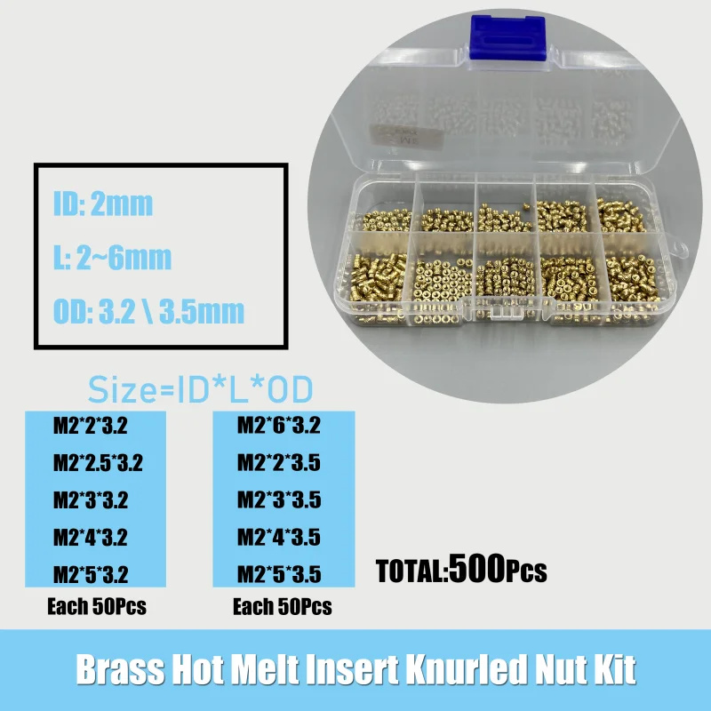 

Латунные термоплавкие гайки M2 M2.5 M3 M4 M5 M6