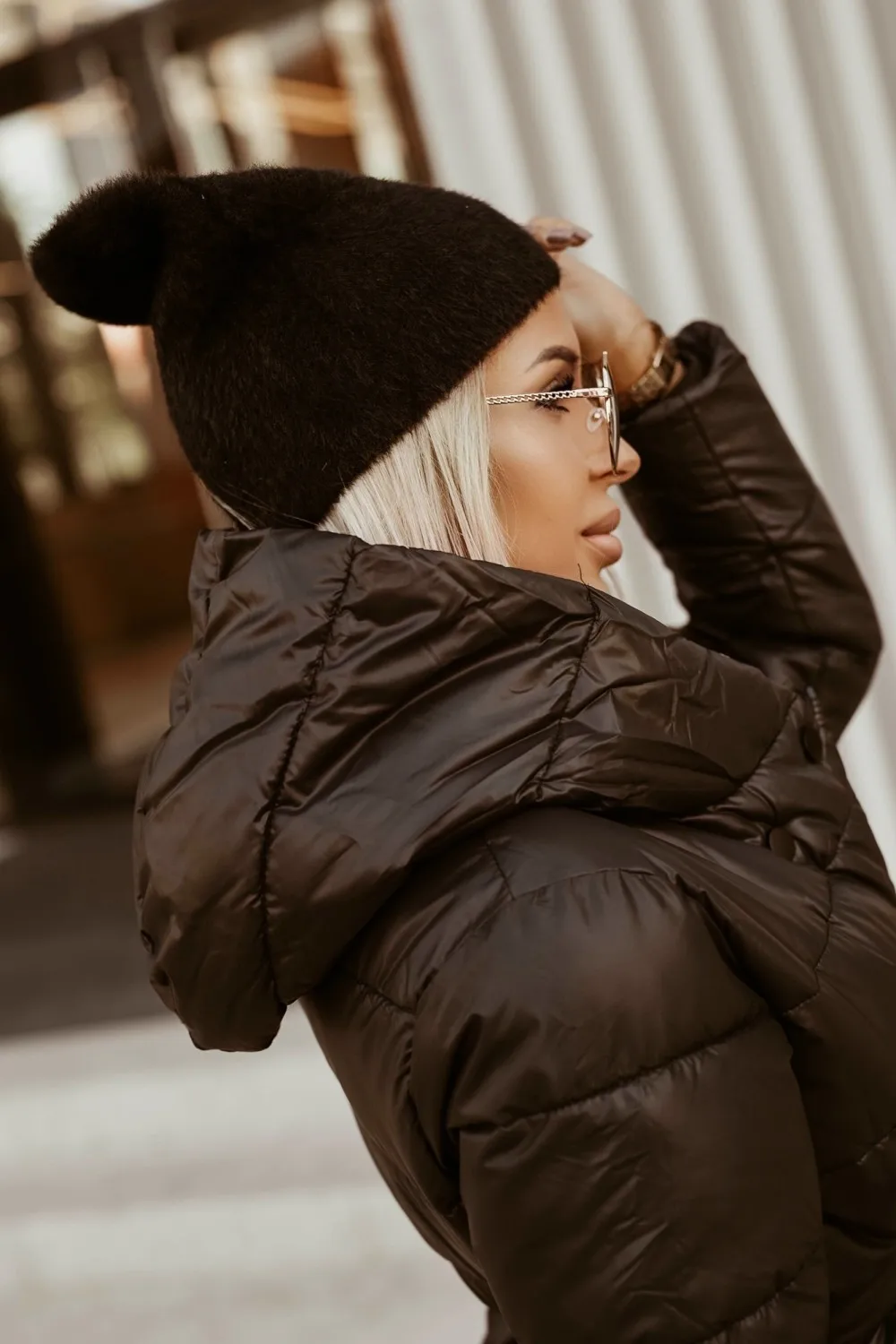 2023 Spring Women's Cotton-padded Long Down Coat Loose Half Collar With Cap Coats Female Keep Warm Elegant Casual Ladies Clothes