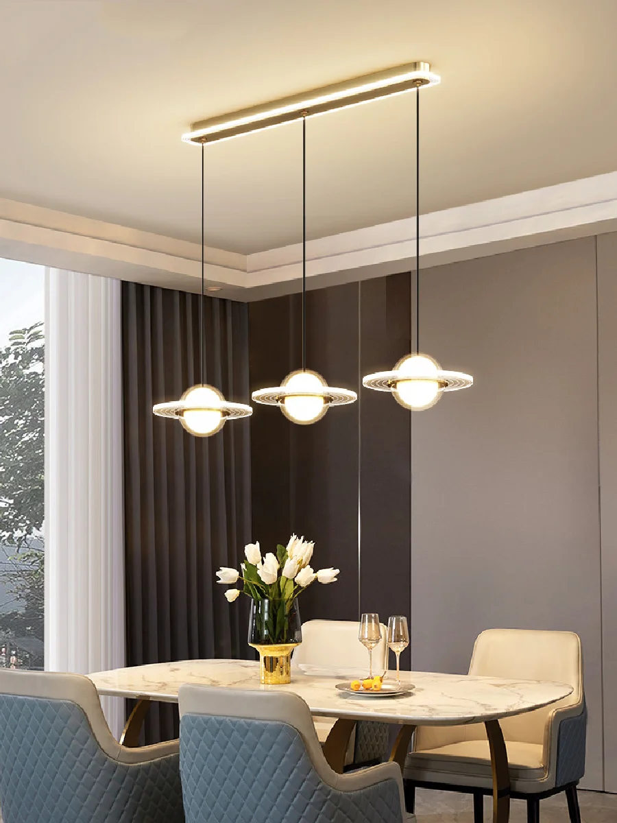 

Dining room chandelier modern dining room bar three-head chandelier Italian personality light luxury living room bedroom lamps