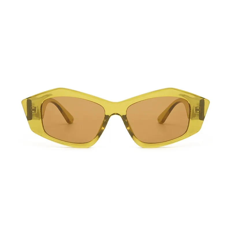 

Винтажные Популярные Модные многоугольные солнцезащитные очки кошачий глаз для женщин и мужчин, овальные ретро очки, роскошные дизайнерск...
