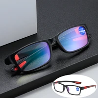 fashion tr90 reading glasses unisex blue light blocking far sight glasses square frame light weight presbyopia eyeglasses