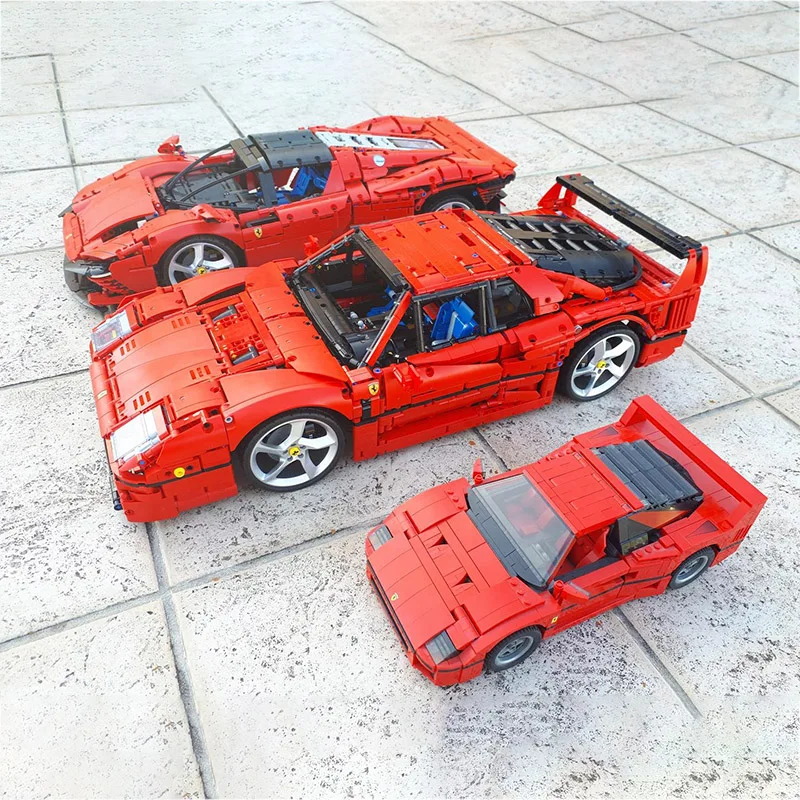Технические креативные супер спортивные автомобили феррарид F40 MOC 42143 Daytona SP3