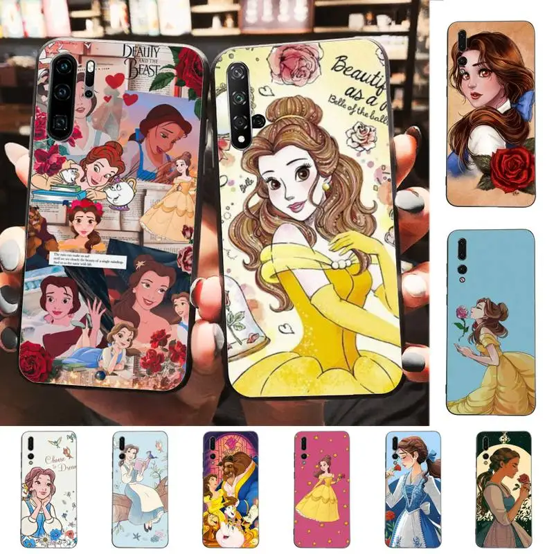 

Disney Belle Princess Phone Case Soft Silicone Case For Huawei p 30lite p30 20pro p40lite P30 Capa