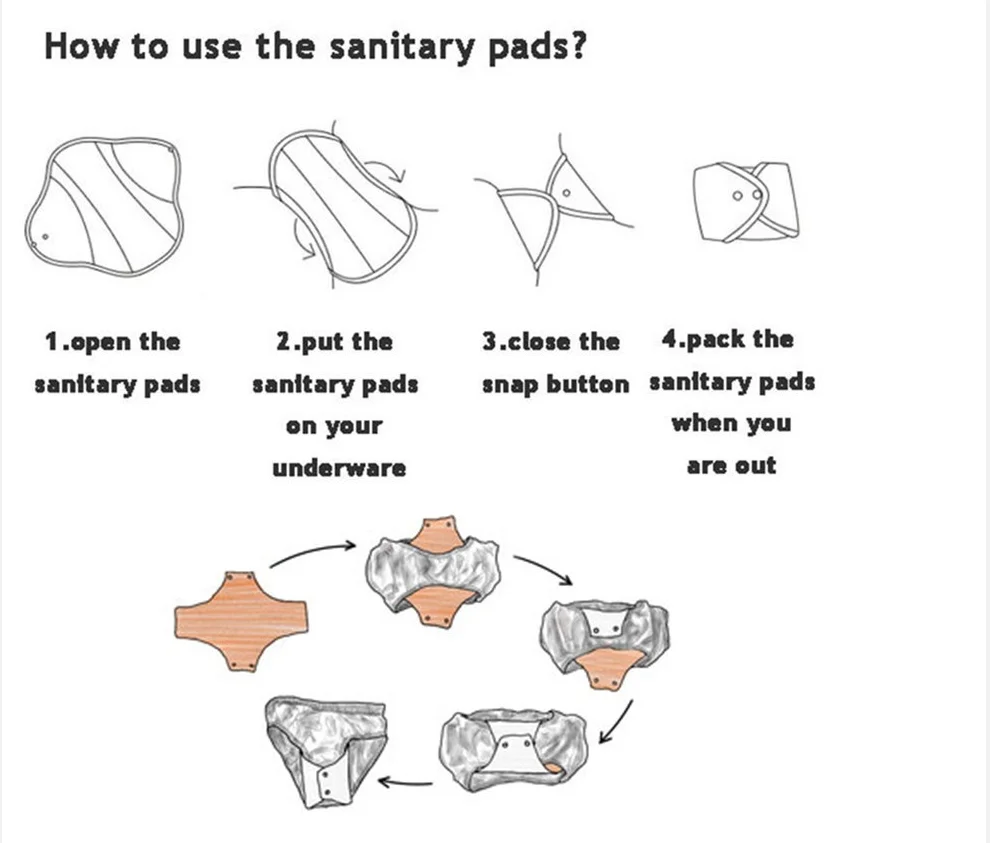 Прокладки для беременных Sigzagor с бамбуковым углем микрофиброй материал PUL