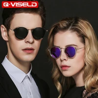 qviseld polarized sunglasses women 2022 luxury brand designer vintage round sun glass for men fashion retro shades for women