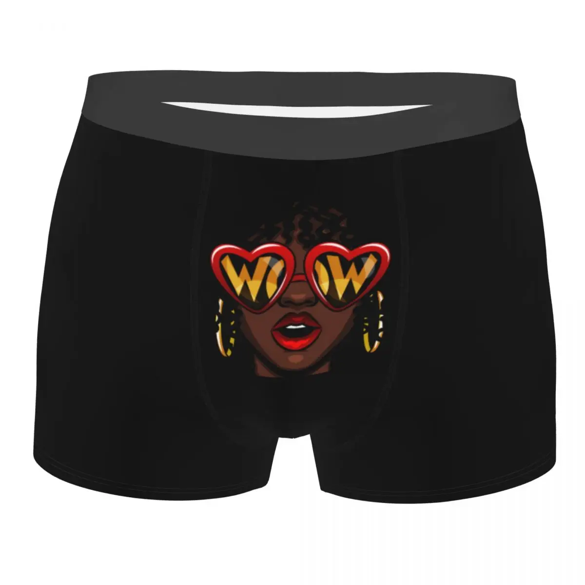 Boxer Men Underwear Male Panties Afro American Woman In Shock Shorts Boxer Comfortable Shorts Homme