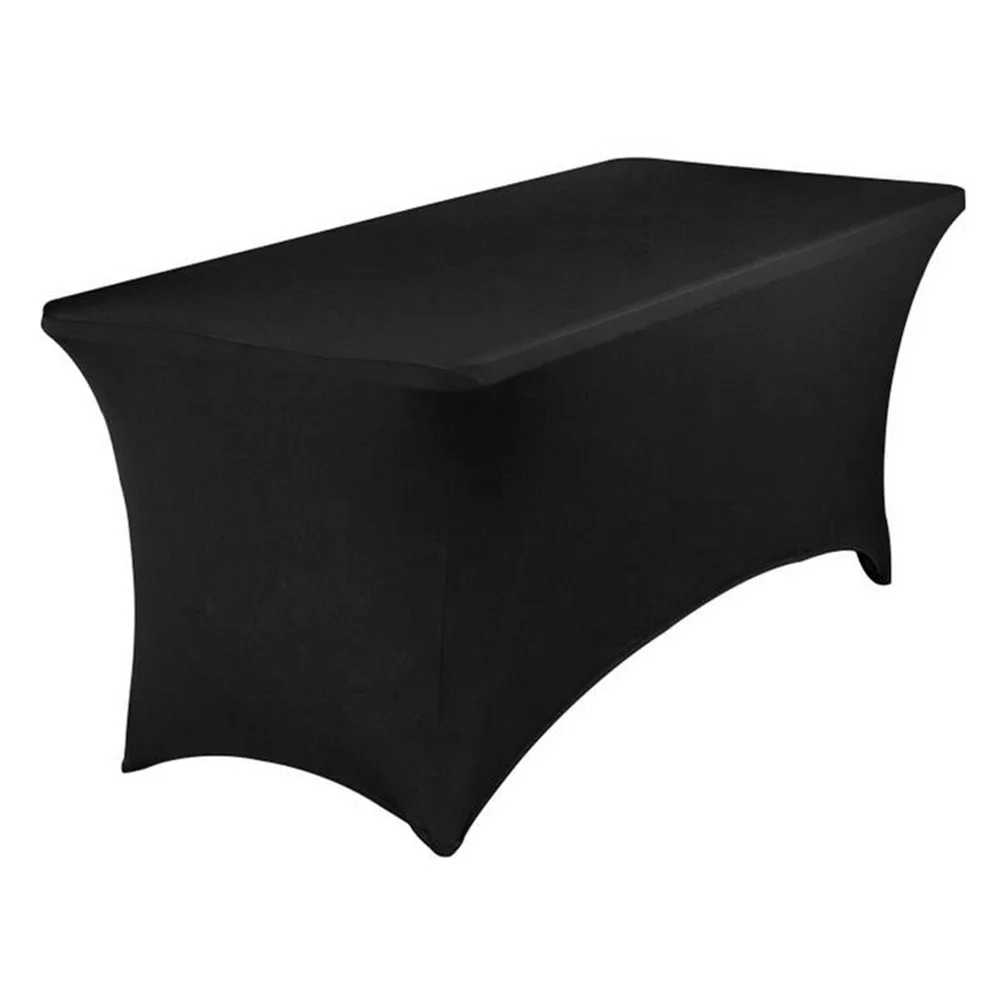 

1pc Elastic Beauty Salon Bed Cover Wedding Party Patio Table Cover Black