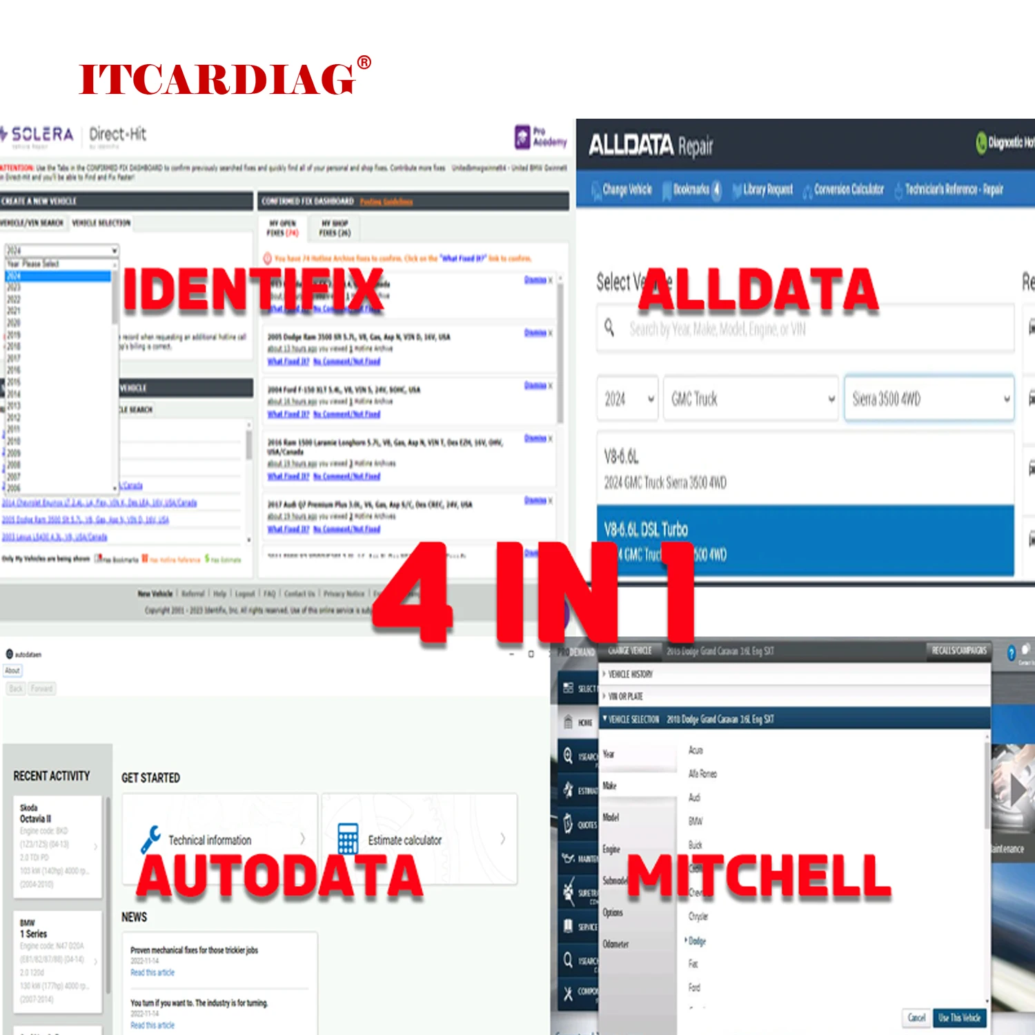 

2024 Online Account One Year Subscription for Alldata Mitchell Identifix Autodata Car Workshop Repair Software Information