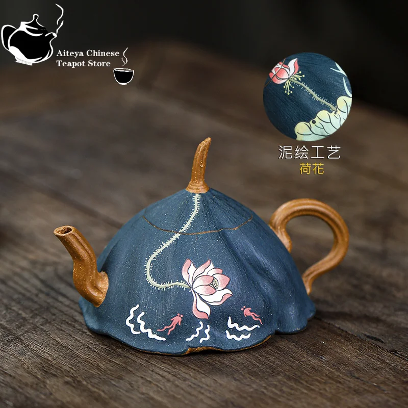 

Китайский чайник Исин ручной работы из фиолетовой глины 100 мл