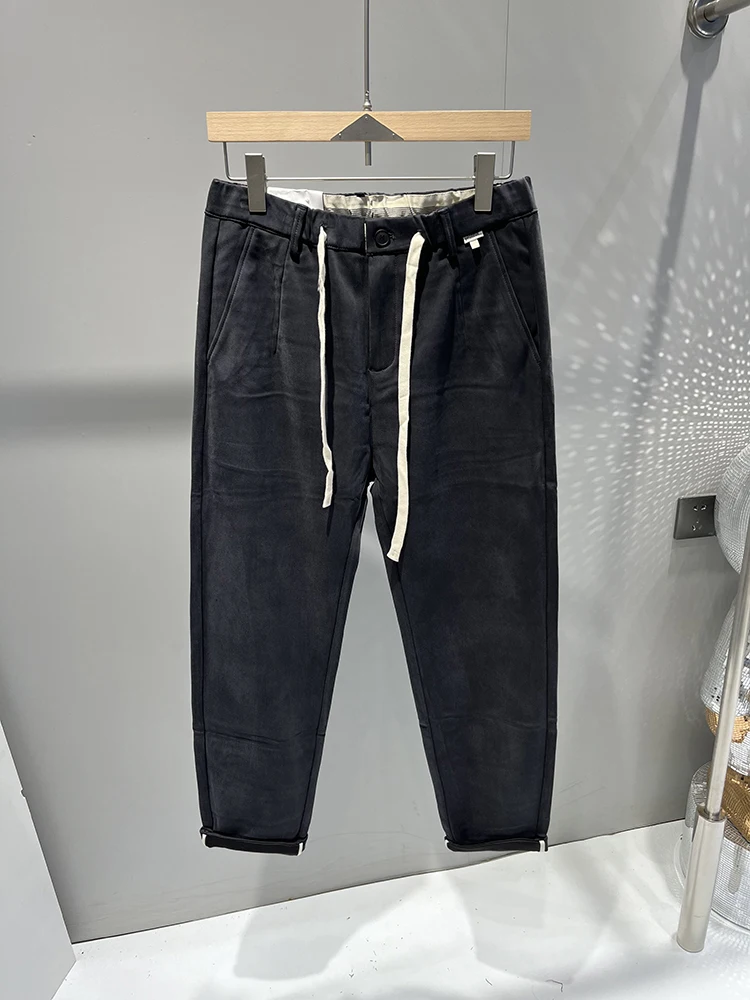 Осенне-зимняя медная амиачная проволока! Мужские повседневные брюки Прямые