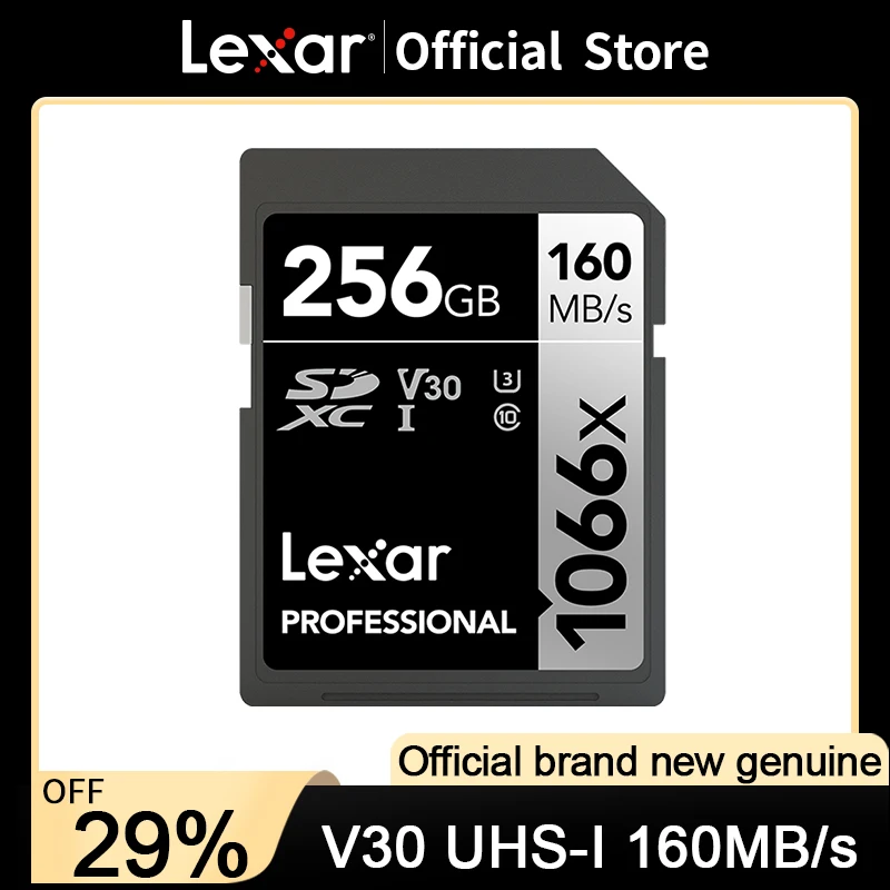 SD-карта Lexar 1066X 160 дюйма 128 ГБ 256