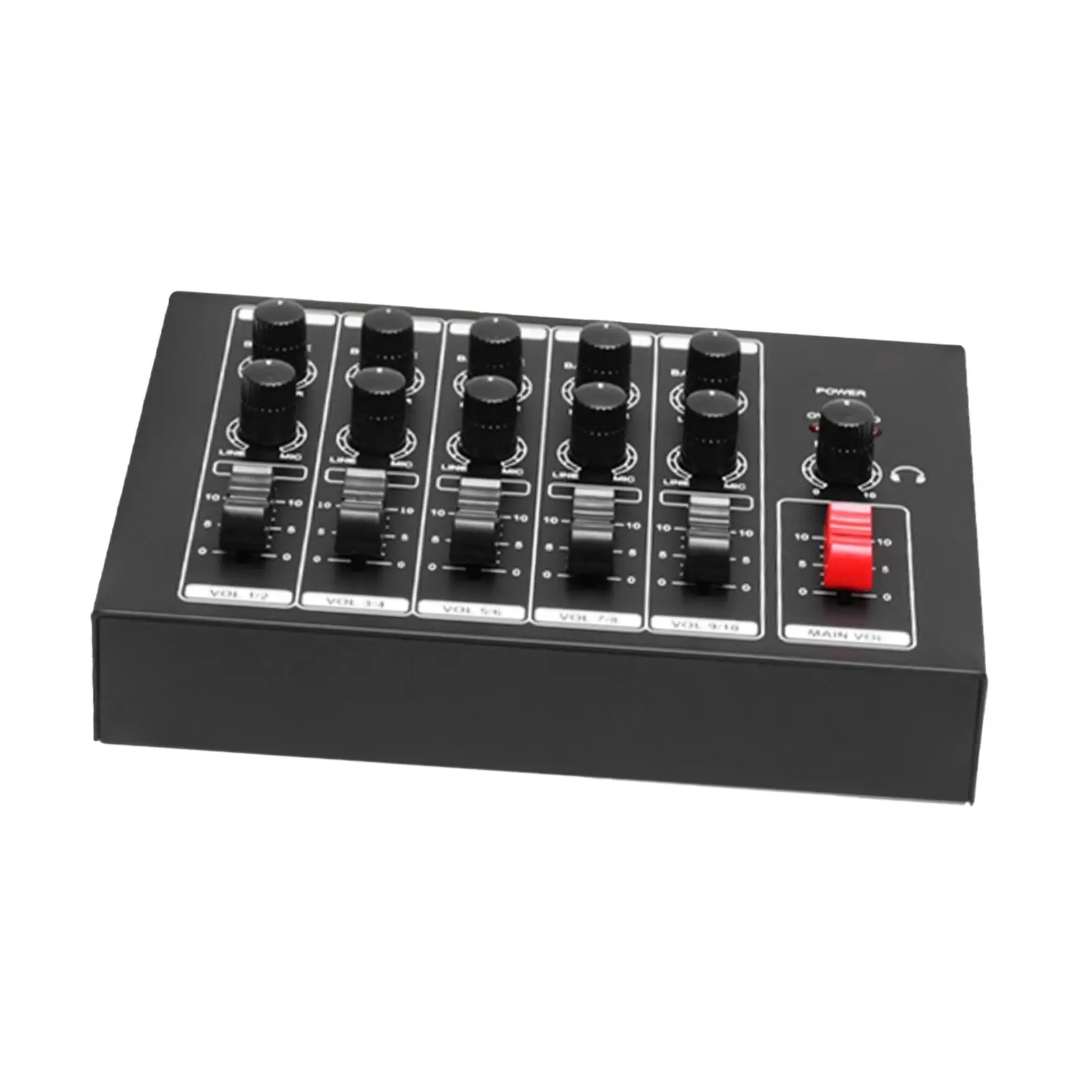 Аудиомикшер малошумящий независимый регулятор громкости 5 входов 1 выход 9 В