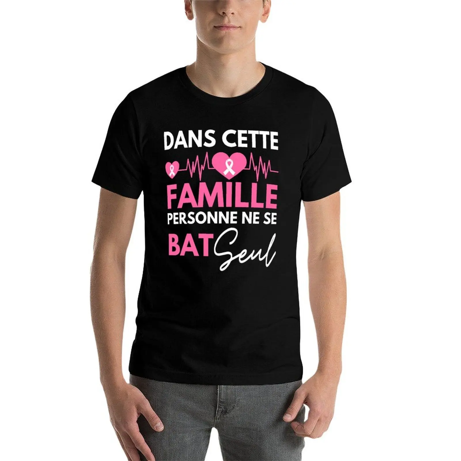 Фото Футболка Octobre Ruban Rose, Soft Touch Basic Cotton T-Shirt, с надписью «Рак груди» №4