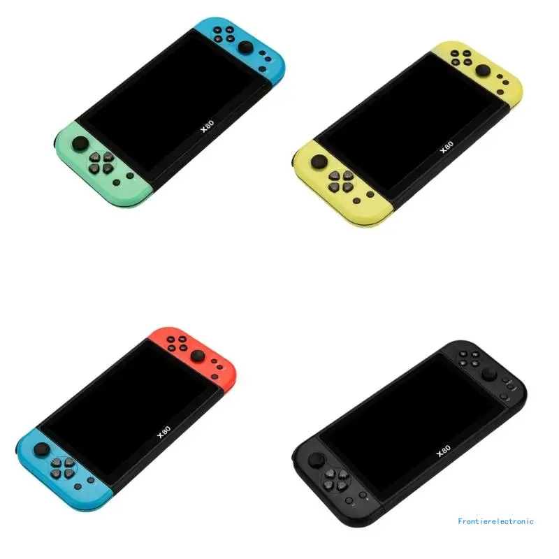 Портативная игровая консоль X80 в стиле ретро ​​7 дюймов четырехъядерный