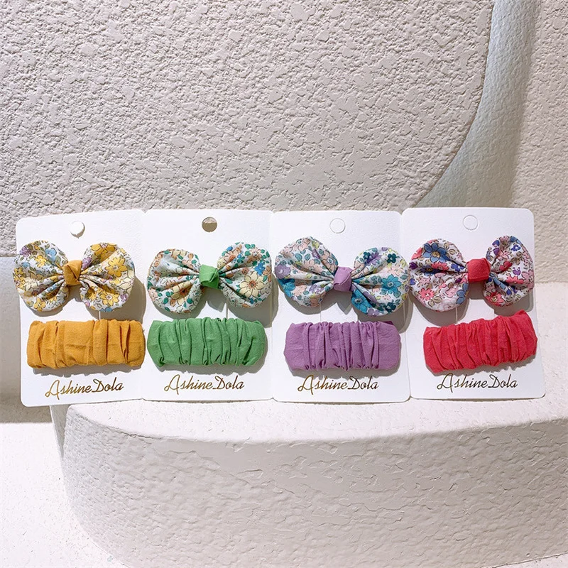 

2 шт., детские заколки для волос, с бантом