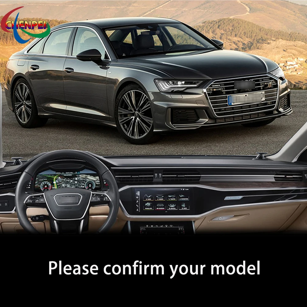 

Противоскользящий коврик с защитой от УФ-лучей для Audi A6 C8 2019-2020, чехол для приборной панели, защитная накладка от солнца, автомобильные аксес...