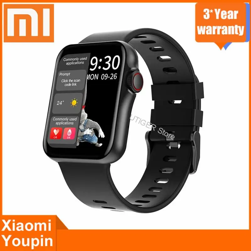 

Умные часы Xiami с сенсорным HD-экраном, спортивный трекер с поддержкой Bluetooth, звонков, сердечного ритма, BP, ЭКГ, воспроизведение музыки BT
