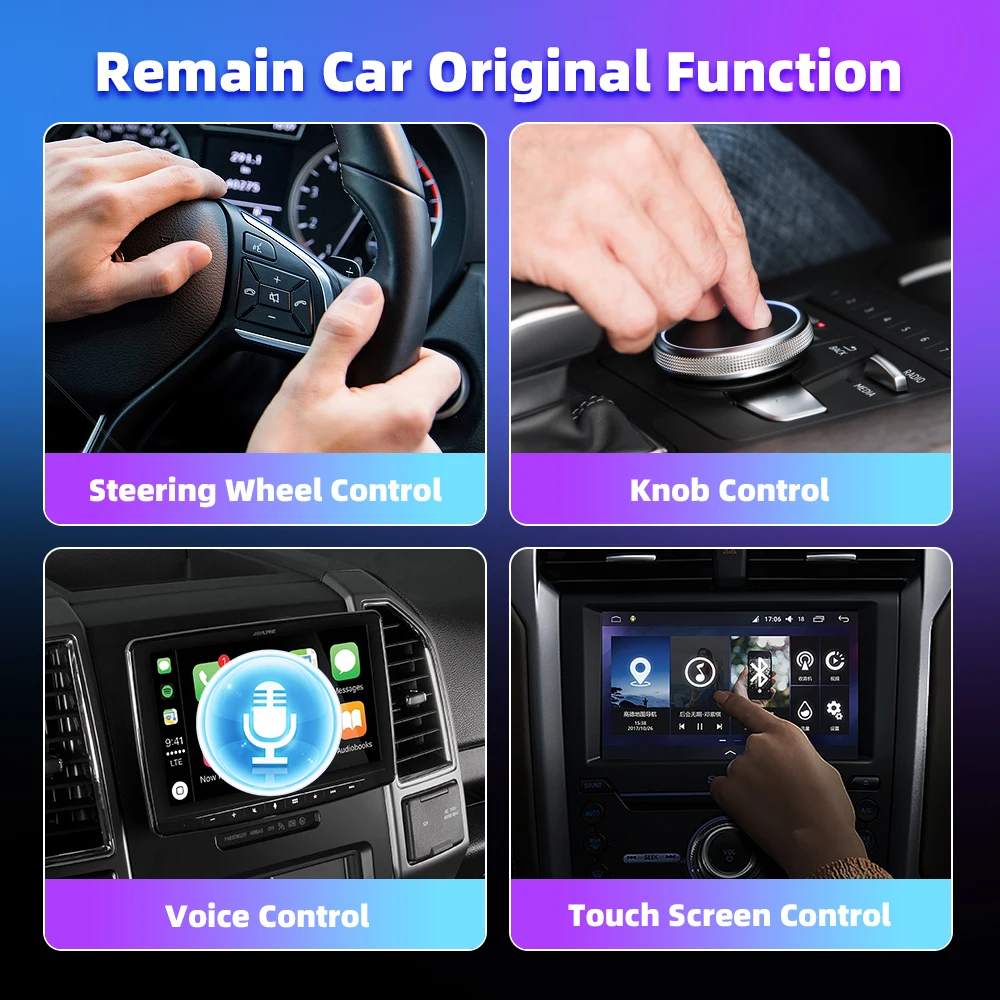 Фото EKIY 8G + 128G Android 13 CarPlay TV AI Box QCM6125 8-ядерный беспроводной адаптер CarPlay Android Auto со встроенным GPS для YouTube для Netflix №5