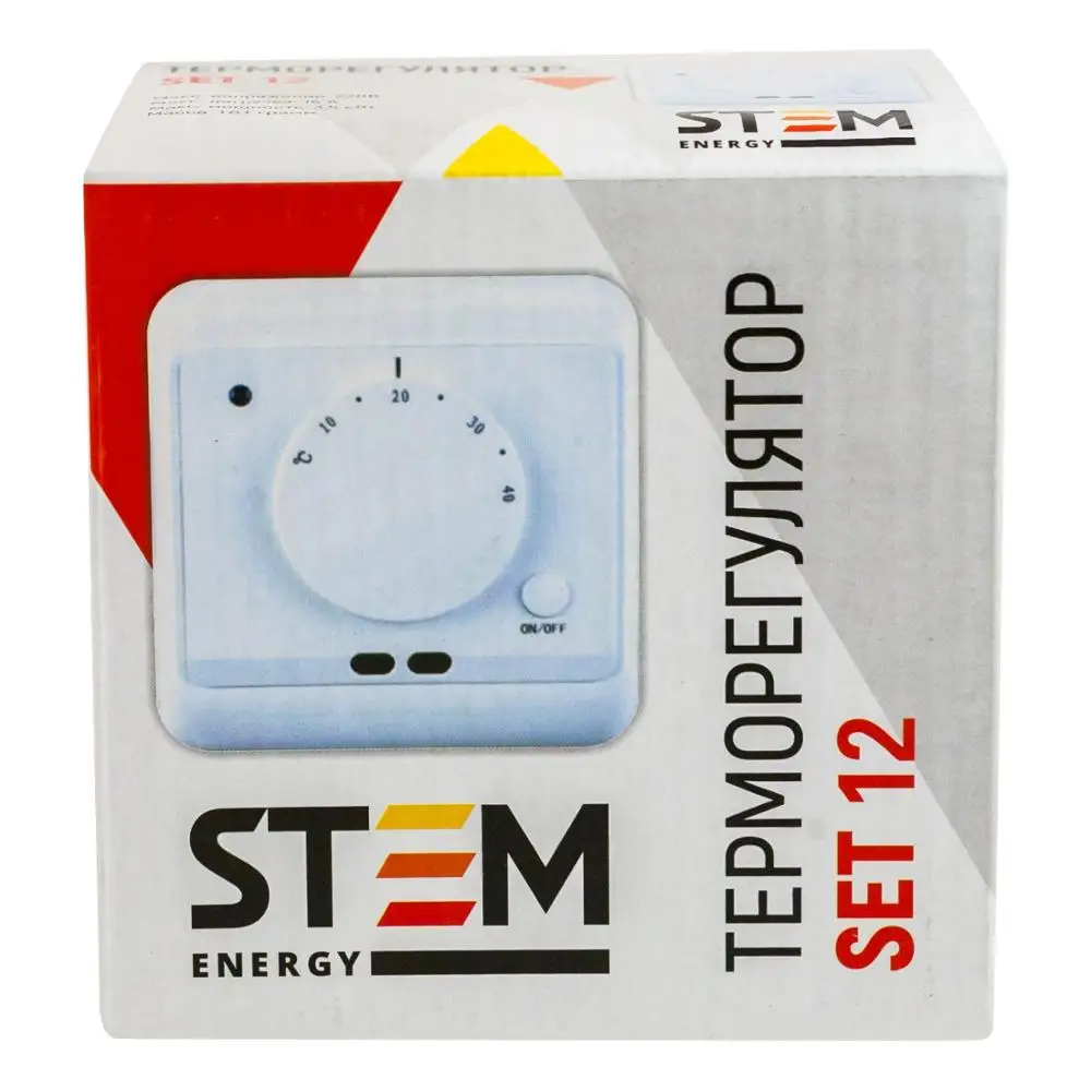 Механический регулятор температуры STEM Energy SET-12 220В 16А для теплого пола
