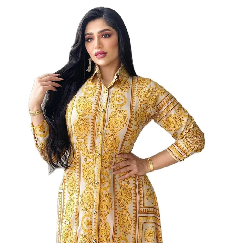 

Женское платье-кафтан с длинным рукавом, с леопардовым принтом