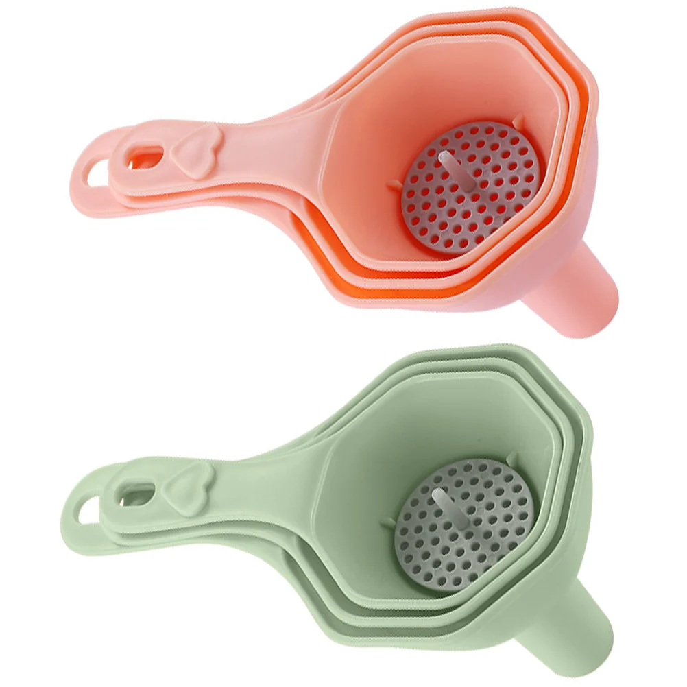 

2 Sets Funnel Small Hydroflask Wide Mouth Kitchen Utensil Extra Water Bottles Strainer