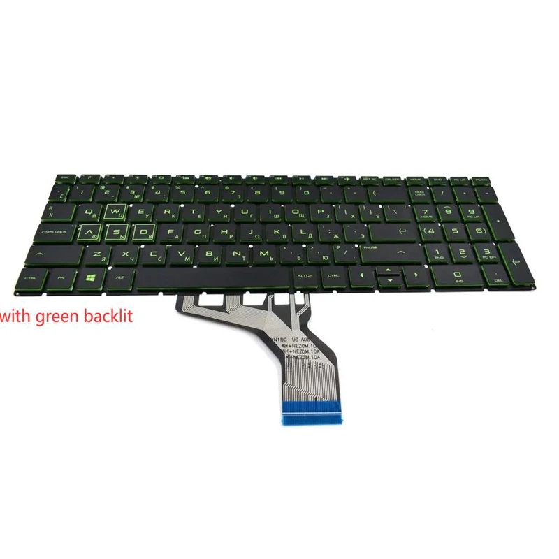XIN-Russian-US Клавиатура для ноутбука с подсветкой HP Pavilion GAMING 15-CX TPN-C133 15-DK 15T-DK TPN-C141 15-EC