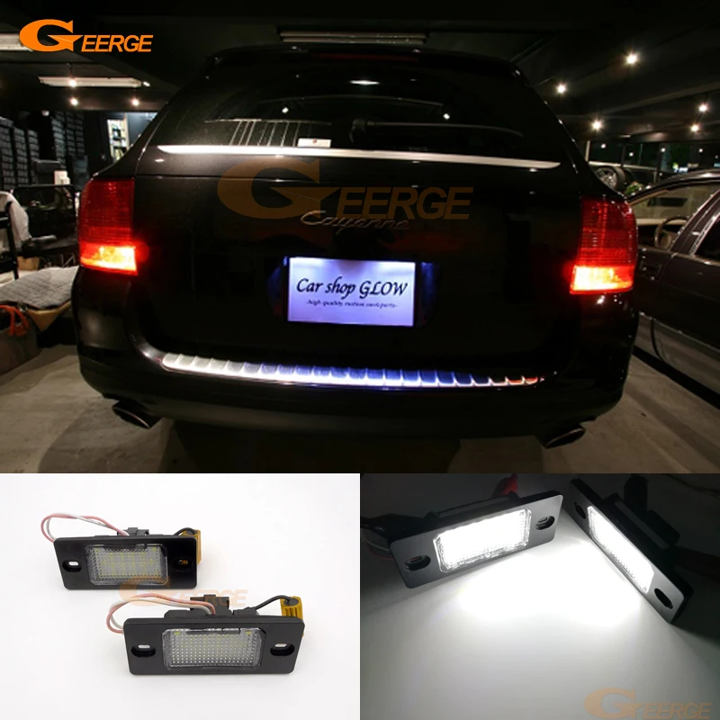 For Porsche Cayenne 955 957 2003-2010 Excellent Ultra Bright Smd Led License Plate Light No OBC Error Car Accessories