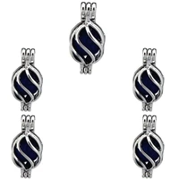 10pcs plain charm candy pearl cage floating locket aromatherapy diffuser pendant necklace bracelet diy jewelry making bulk