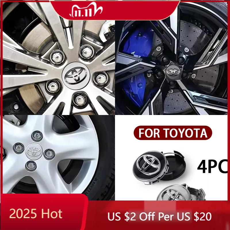 Фото Для Toyota 2026, новые колпаки для ступиц 56/62 мм, центральная крышка колес автомобиля, декоративный значок, колпаки для авто ступиц для Toyota C-HR GR Gazoo Racing Supr №1
