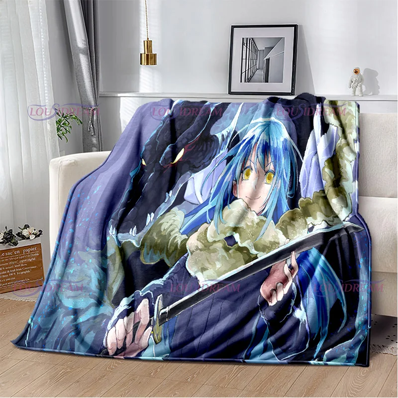 

That Time I Got Reincarnated As A Slime Anime Fleece Blanket Queen Size Bed Blanket Fuzzy Soft Throw Blanket Cover Bedspread