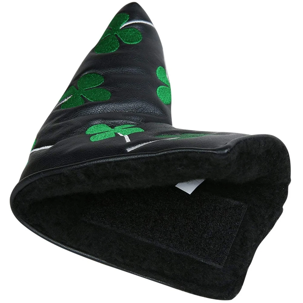 GLOOF White зеленый трилистник Lucky Clover Putter Head Cover Four Leaf Headcover |