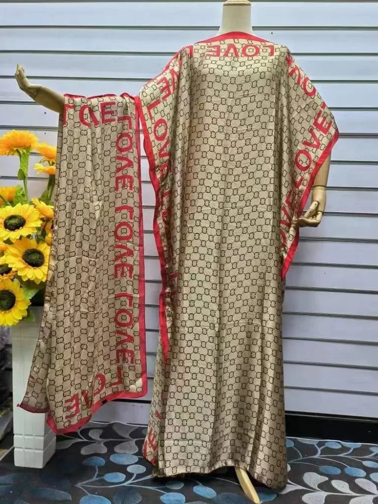 Fashion woman blouse 2023 dashiki robe silk fabric women's plus size tops shirts and blouses abaya فساتين طويلة Top women