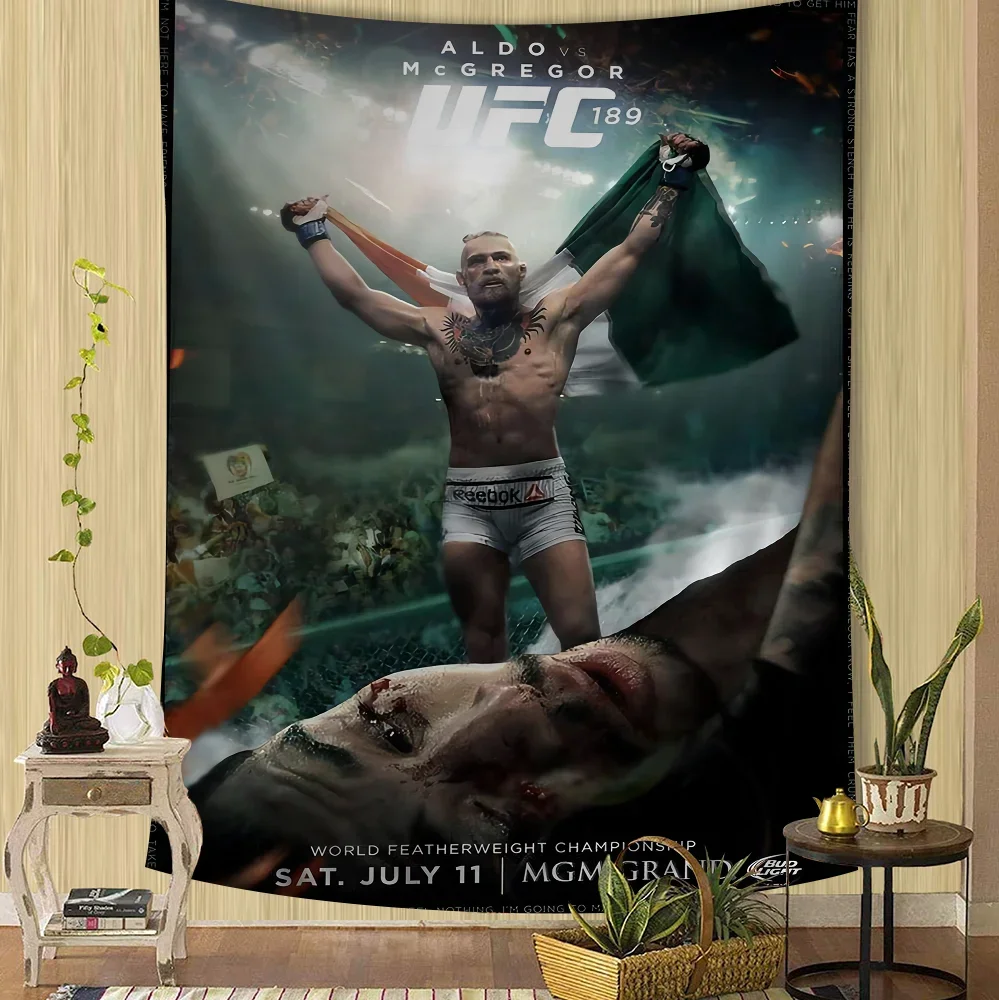 Большой Богемный Настенный Гобелен С Дизайном C-CONOR MCGREGOR В Стиле Хиппи Мандали