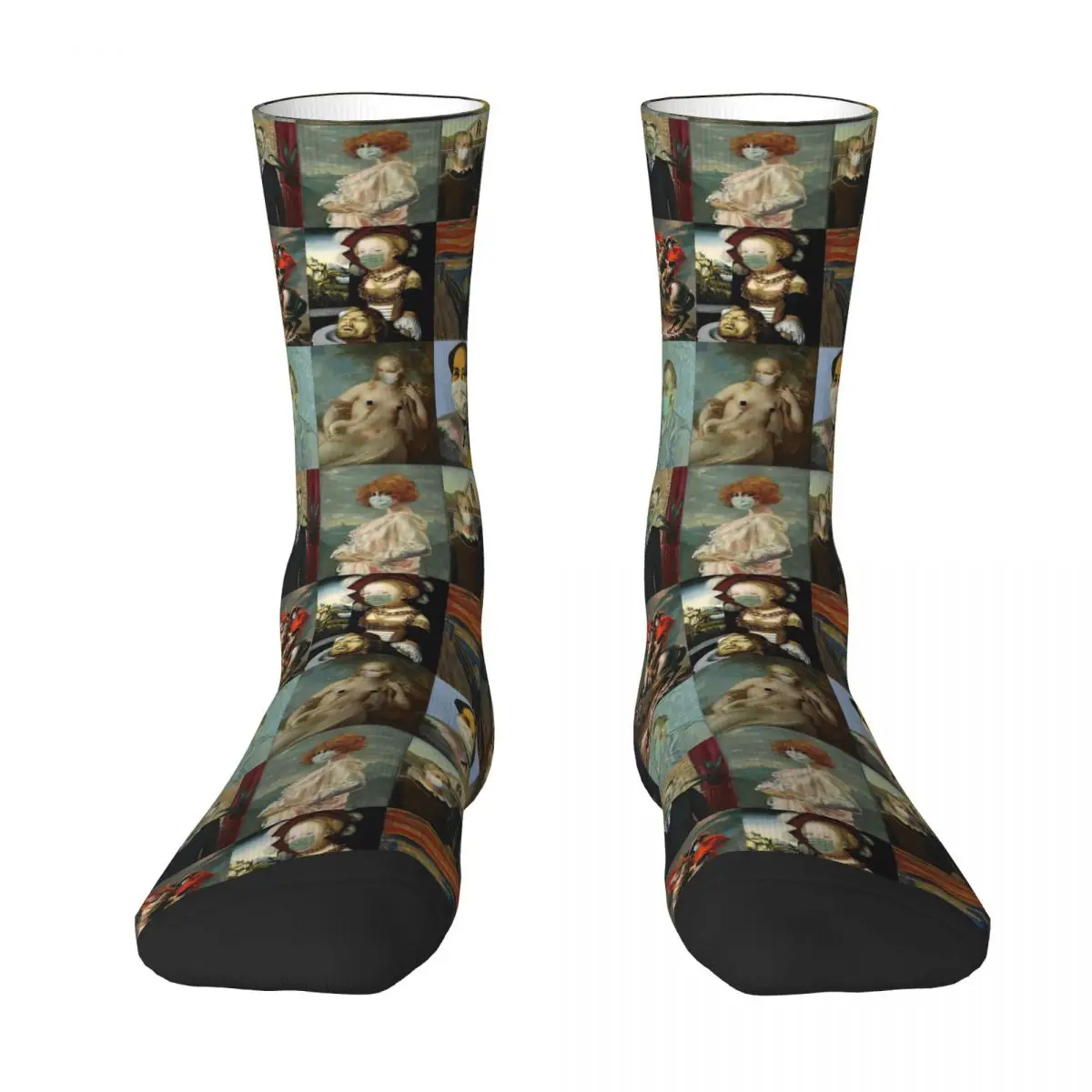 Wear A Mask Retro Art Adult Socks,Unisex socks,men Socks women Socks