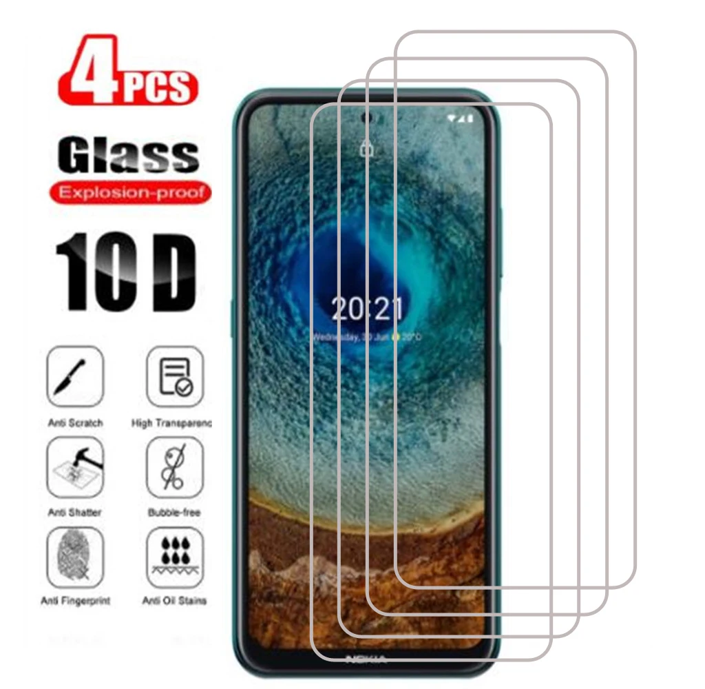

4 шт. Оригинальное 9H HD защитное закаленное стекло для Nokia X20 X10 6,67 "NokiaX20 защита для экрана телефона защитная пленка