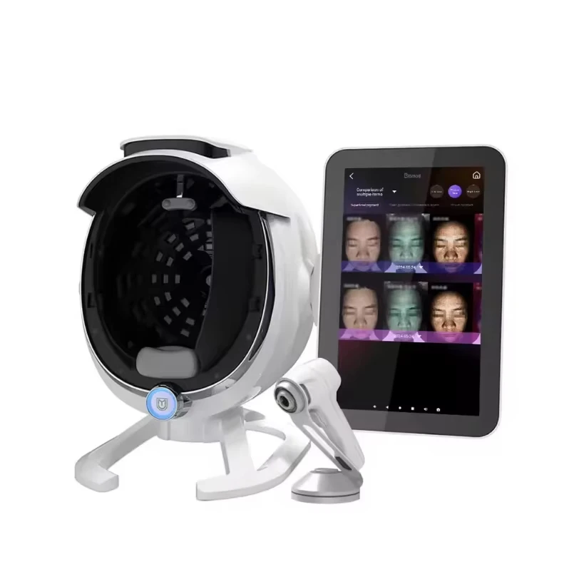Фото Анализатор кожи Bitmoji 3D с большим экраном A6 Magic Mirror, портативный микроскоп для анализа кожи лица №4