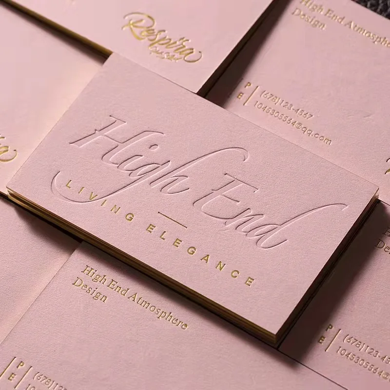 

Different Fancy style embossed printing thank you card for small Business custom Business cards