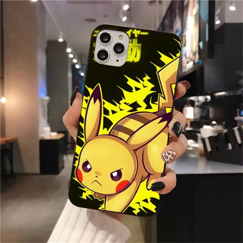 Милый чехол для телефона с покемоном Пикачу пика iphone 13 12 11 Pro Mini XS Max 8 7 Plus X SE 2020 XR -