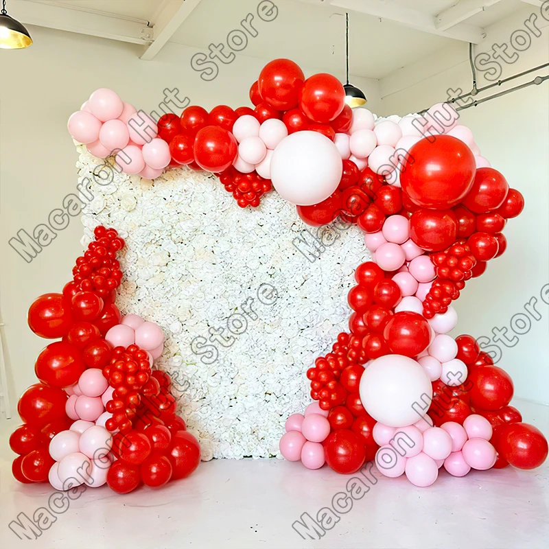 

Maca Pink Red Latex Balloon Garland Arch Kits Wedding Kid Birthday Event Parti Decor Supply Baby Shower Valentine Proposal Decor